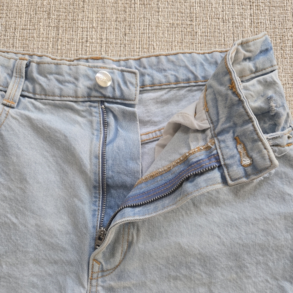 Zara High Waist Jean Shorts - Picture 6 of 6